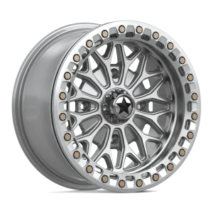 MSA Offroad Wheels – MA53 BOLO UTV BEADLOCK – Silver – 15″x7″ 10mm – Summer Wheels – MA053SD15704010